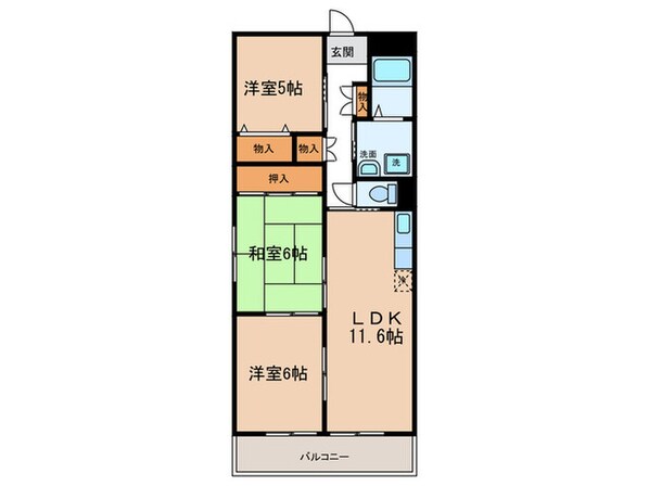 ポ－トシティ高木の物件間取画像